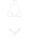 SHERRYLO White Extreme Micro Bikini G String Mini Crotchless Bikinis