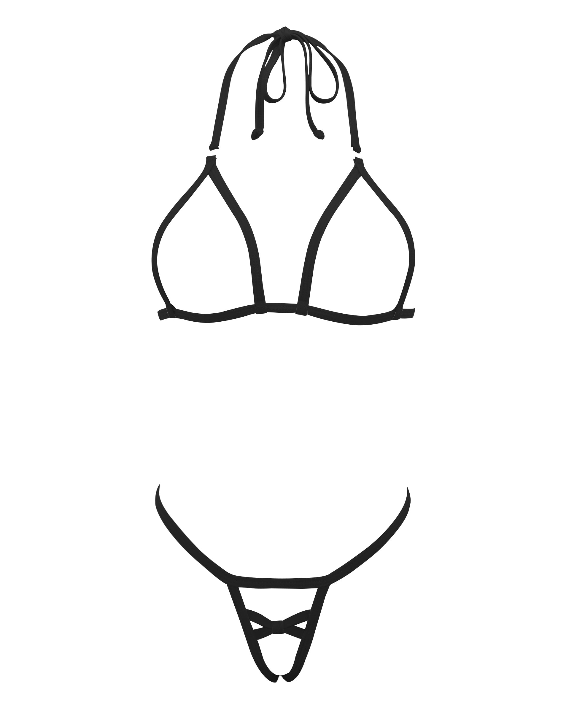 SHERRYLO Black Extreme String Bikini