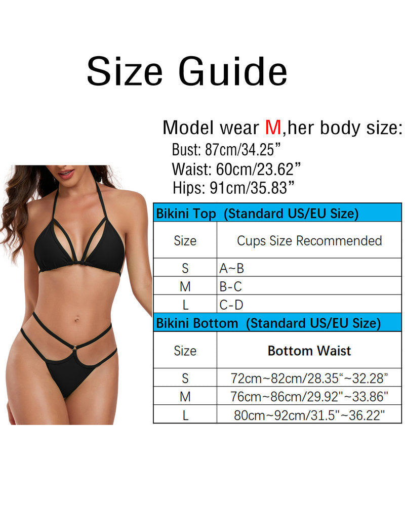 Sexy Bikinis for Women Naughty Thong Bikini Swimsuit String Micro Bikini