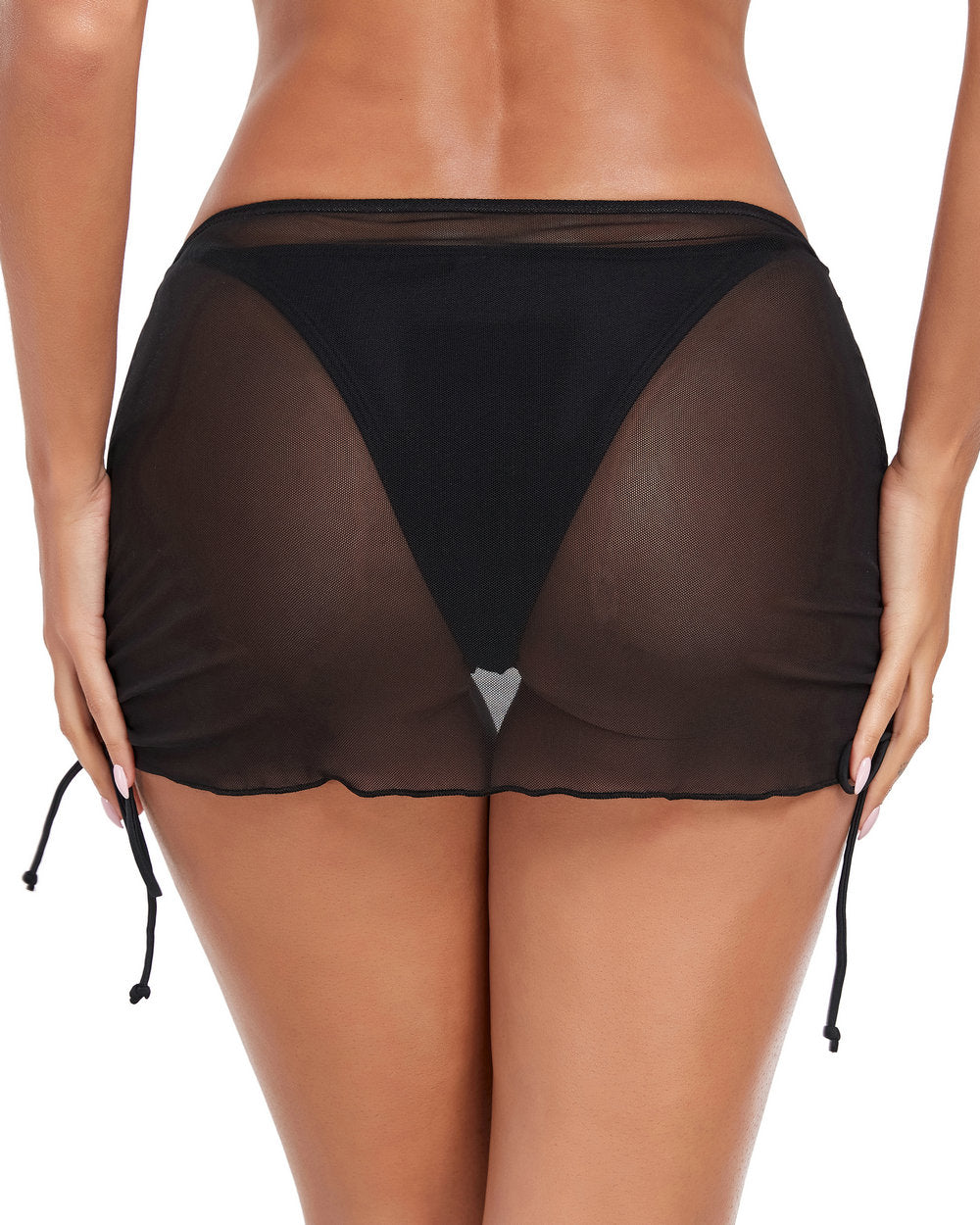 Mesh Skirt Swimsuit Cover up for Women Sheer Swim Skirts Beach Cuverups