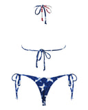 Sexy American Flag String Thong Bikini Swimsuit for Women