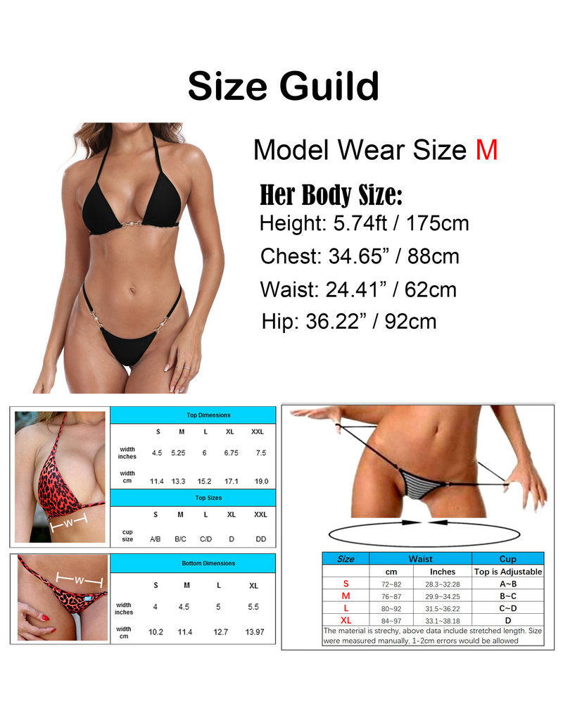 Extreme Micro Bikini Sexy Exotic Microkini G String Thong Swimsuit For Women