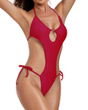 Sexy One Piece Thong Swimsuit G String Monokini for Women