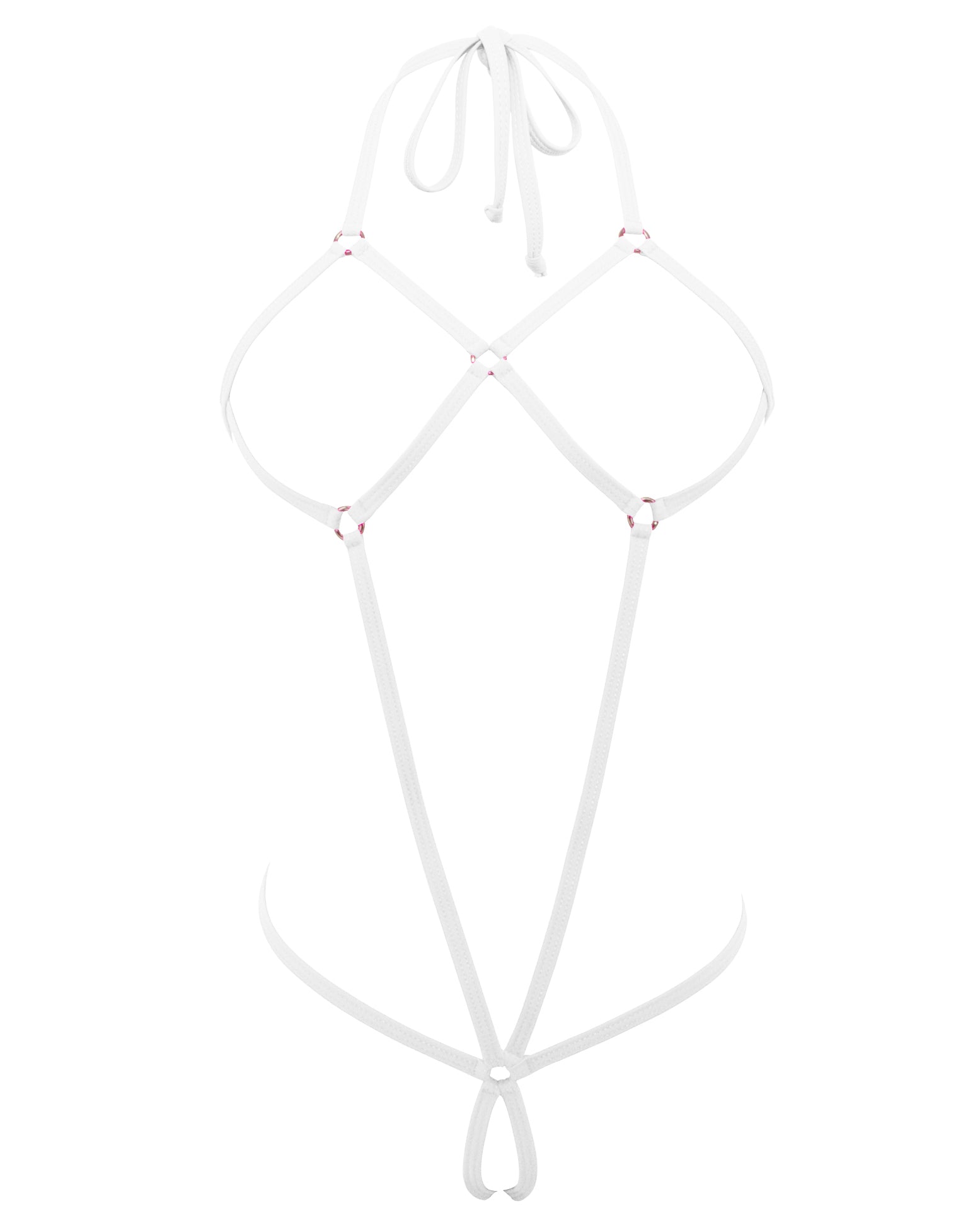 SHERRYLO White Extreme One Piece String Bikini Micro Bikini