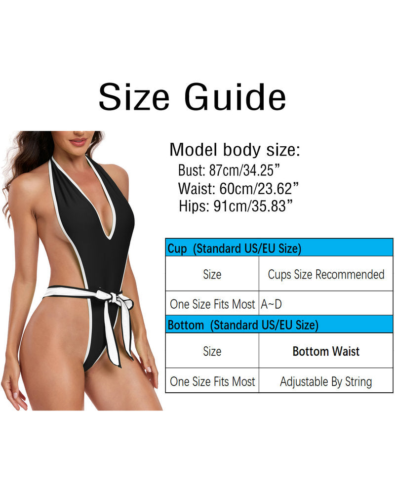 Sexy One Piece Swimsuit for Women Thong Bathing Suit