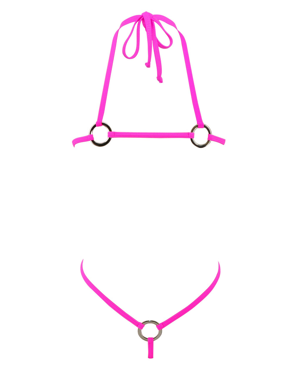 SHERRYLO Fuchsia Extreme String Micro Bikini With "O" Ring