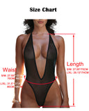 See Through One Piece Swimsuit Monokini Sheer Thong Bathing Suit Swimsuit
