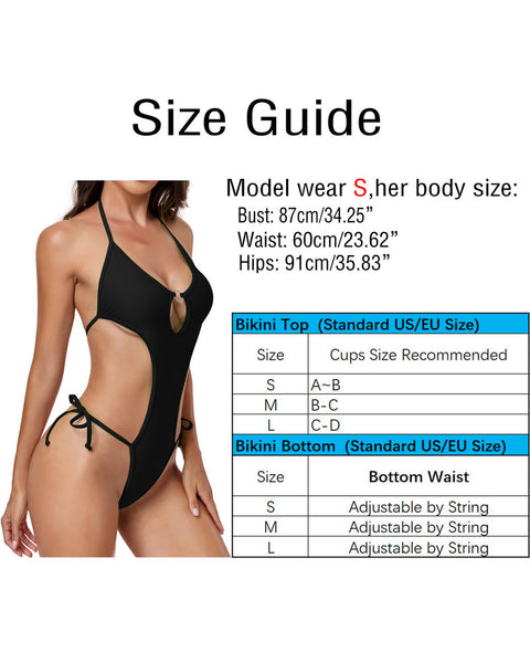 Sexy One Piece Thong Swimsuit for Women Thong G String Monokini