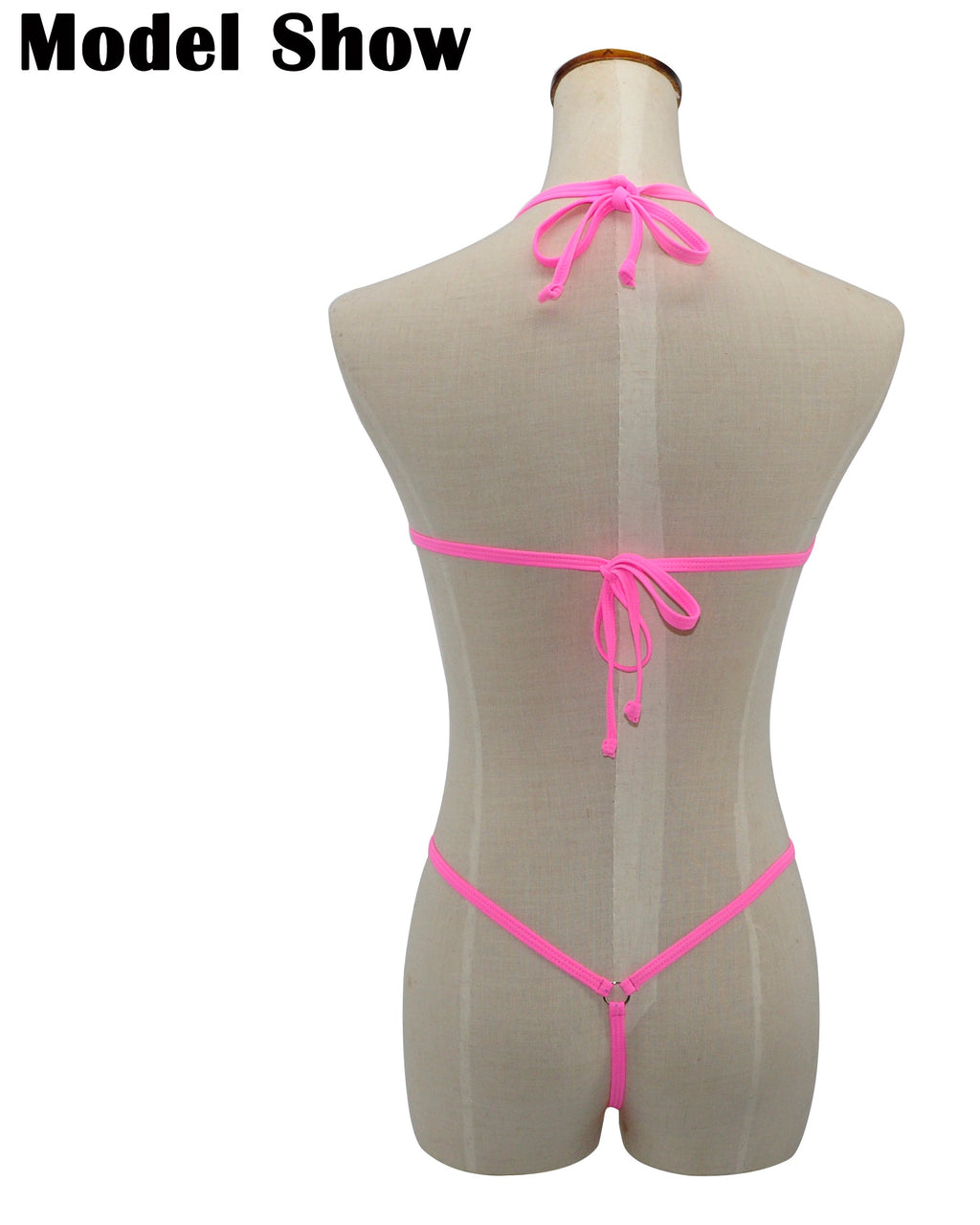 SHERRYLO Fuchsia Extreme String Micro Bikini With "O" Ring