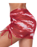 Tie-Dye Cover Ups Skirts for Swimwear Women Mesh Skirt Swimsuit Coverup