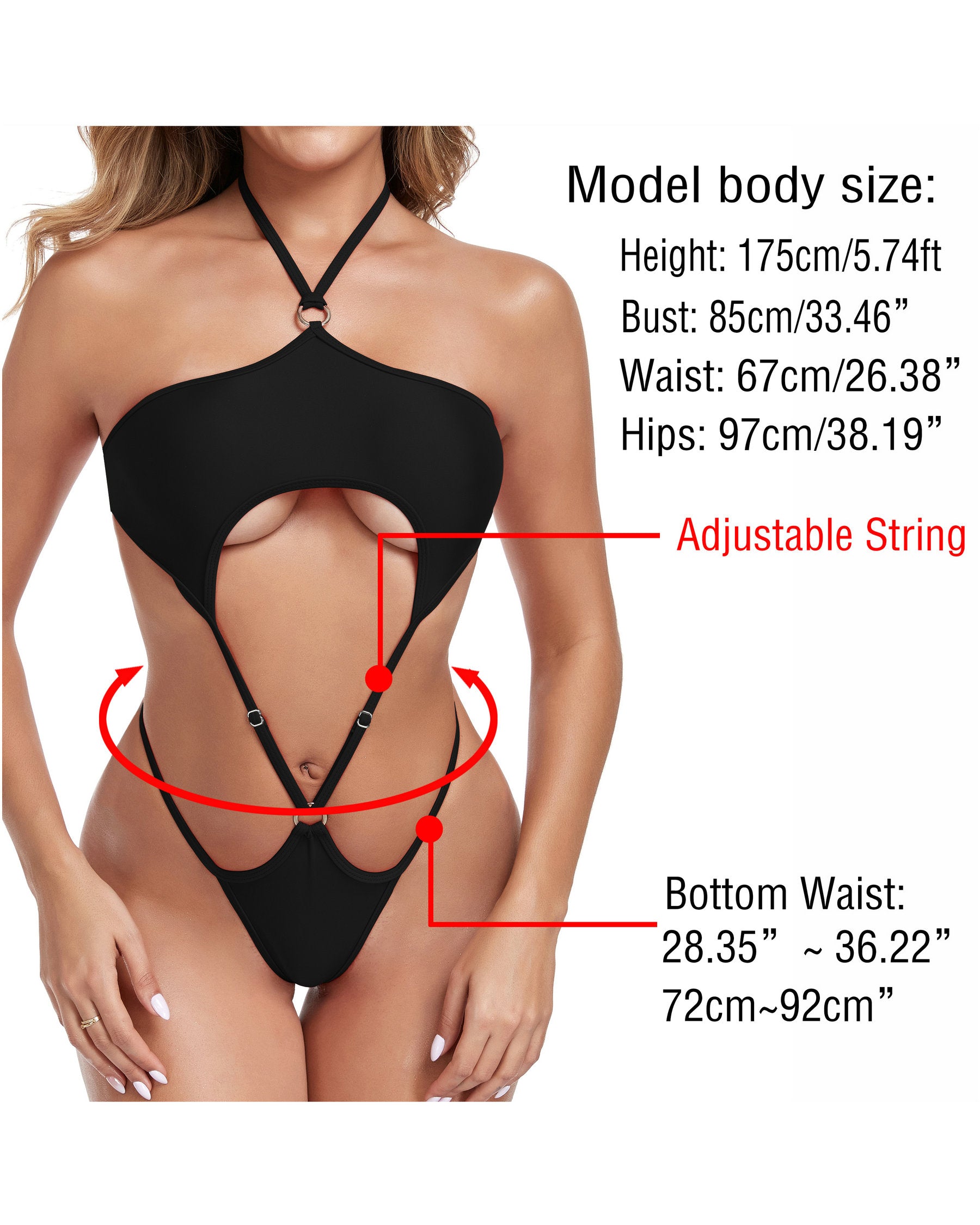 G String Monokini One Piece Thong Swimsuit For Women