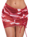 Tie-Dye Cover Ups Skirts for Swimwear Women Mesh Skirt Swimsuit Coverup