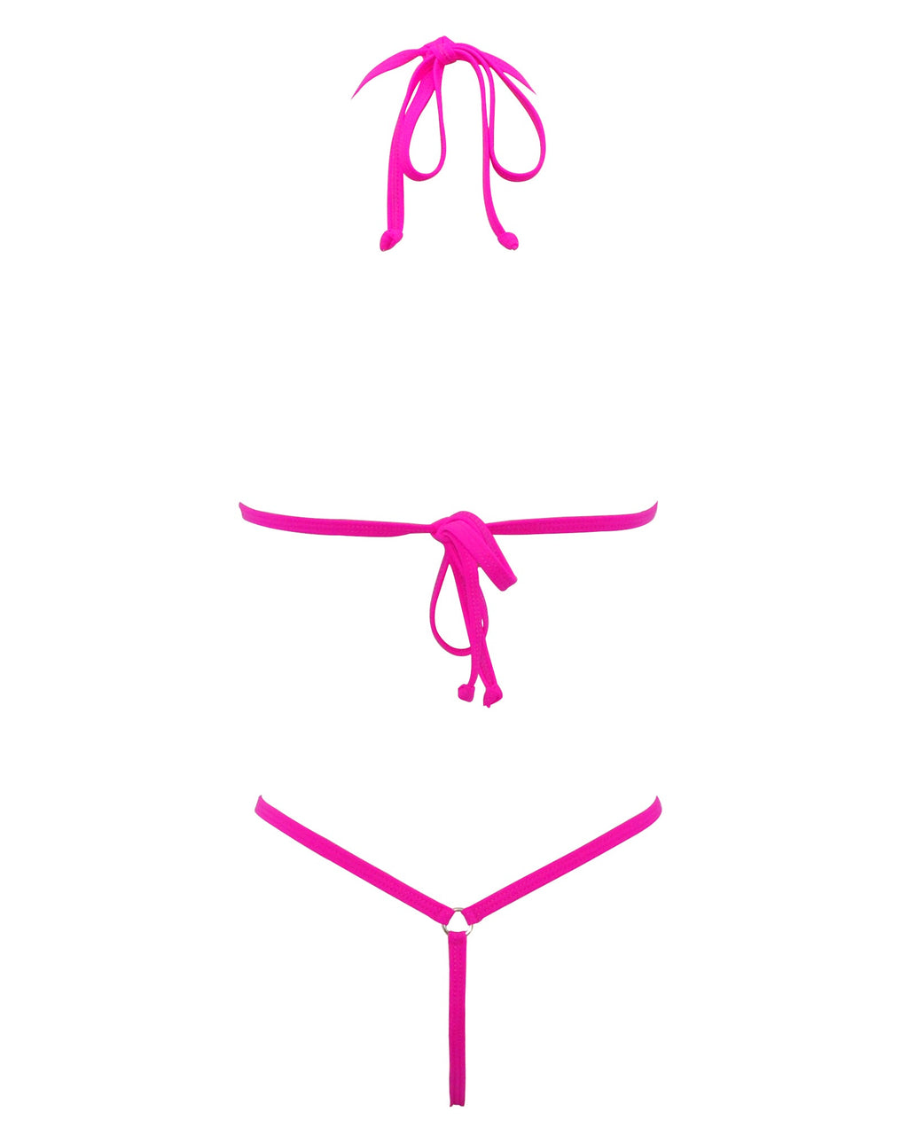 SHERRYLO Fuchsia Extreme String Micro Bikini With "O" Ring