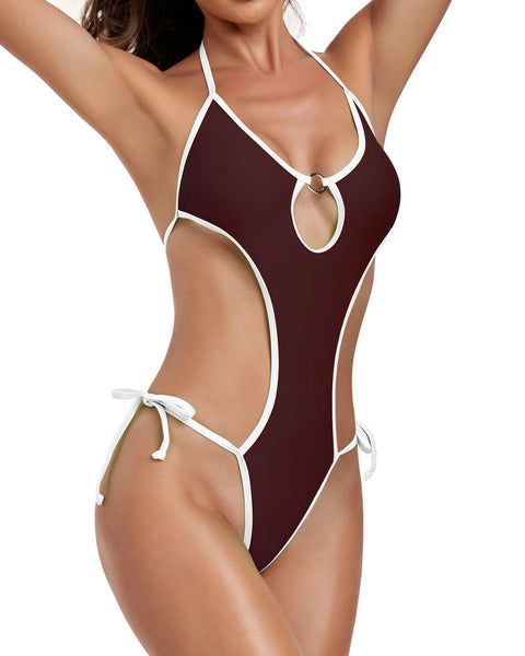 Sexy Thong One Piece Swimsuit for Women Thong G String Monokini