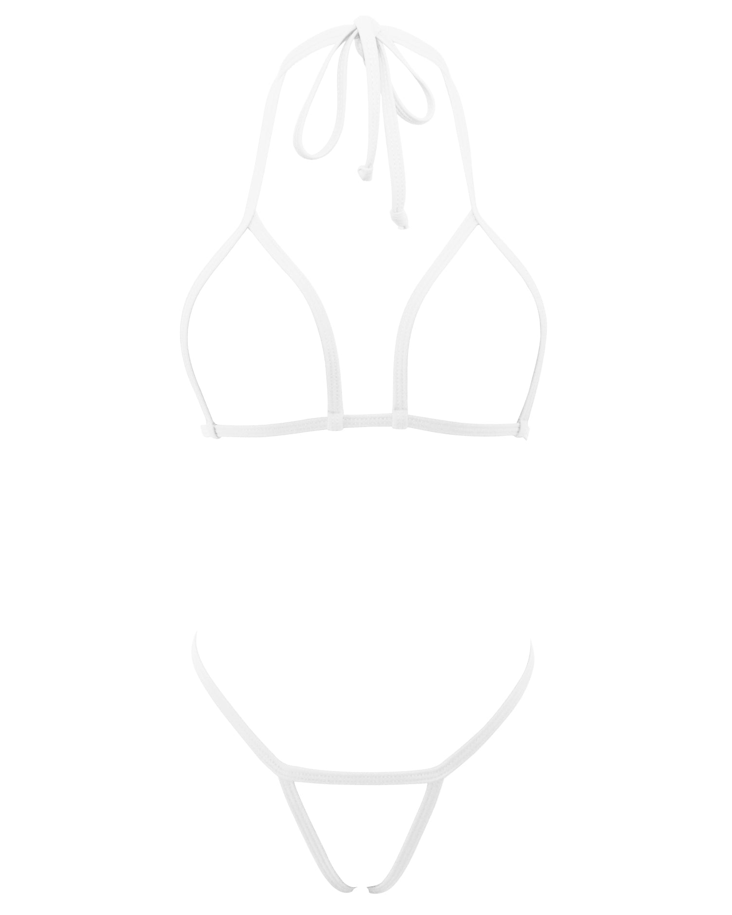 SHERRYLO White Extreme Micro String Bikini