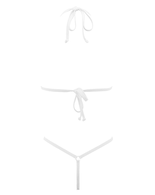 SHERRYLO White Extreme One Piece String Bikini Micro Bikini