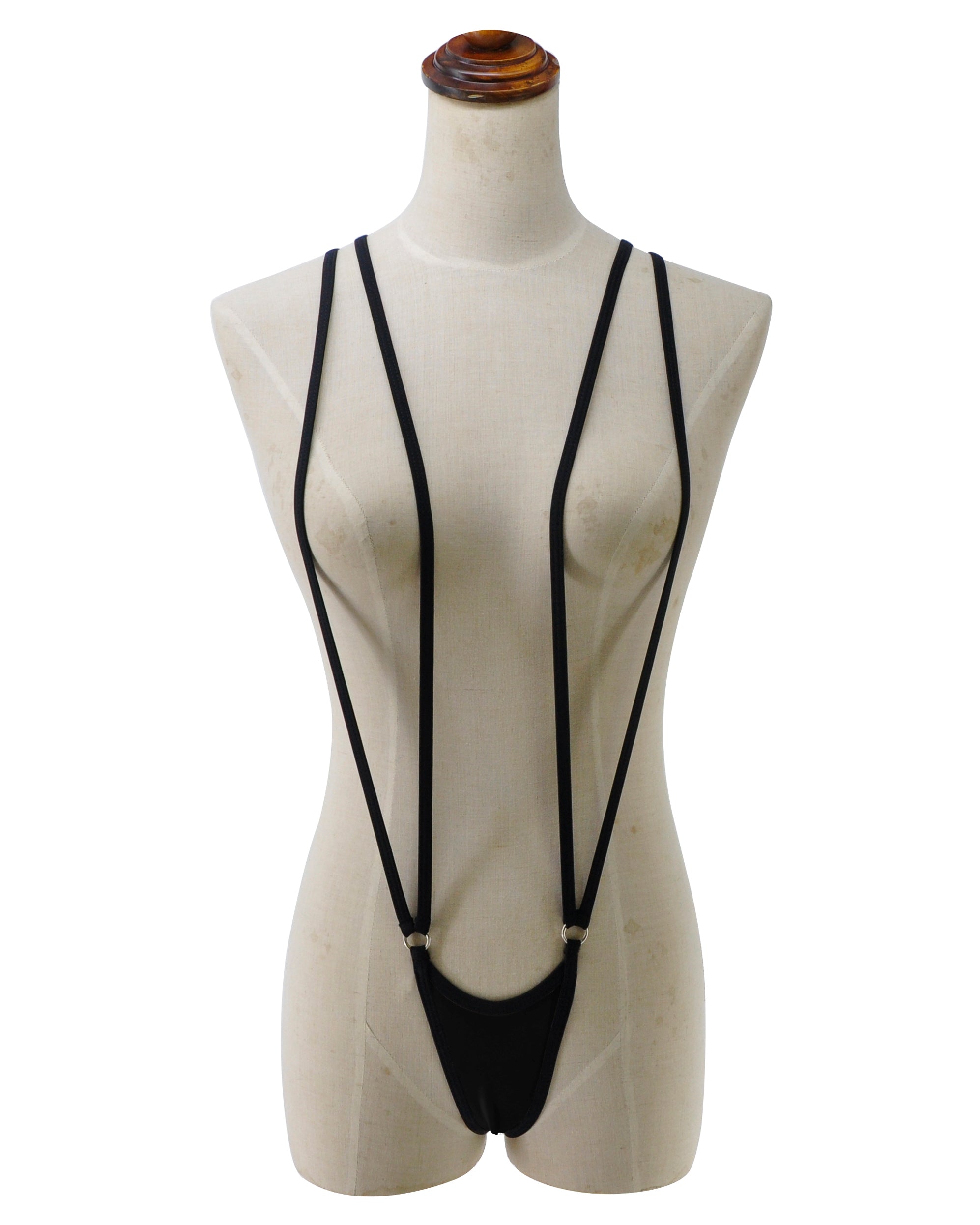 Black Slingshot Bikini Topless Extreme Micro Sling Bikini