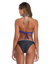 Halter Bikini Set with Triangle Top and Side Tie Bottom