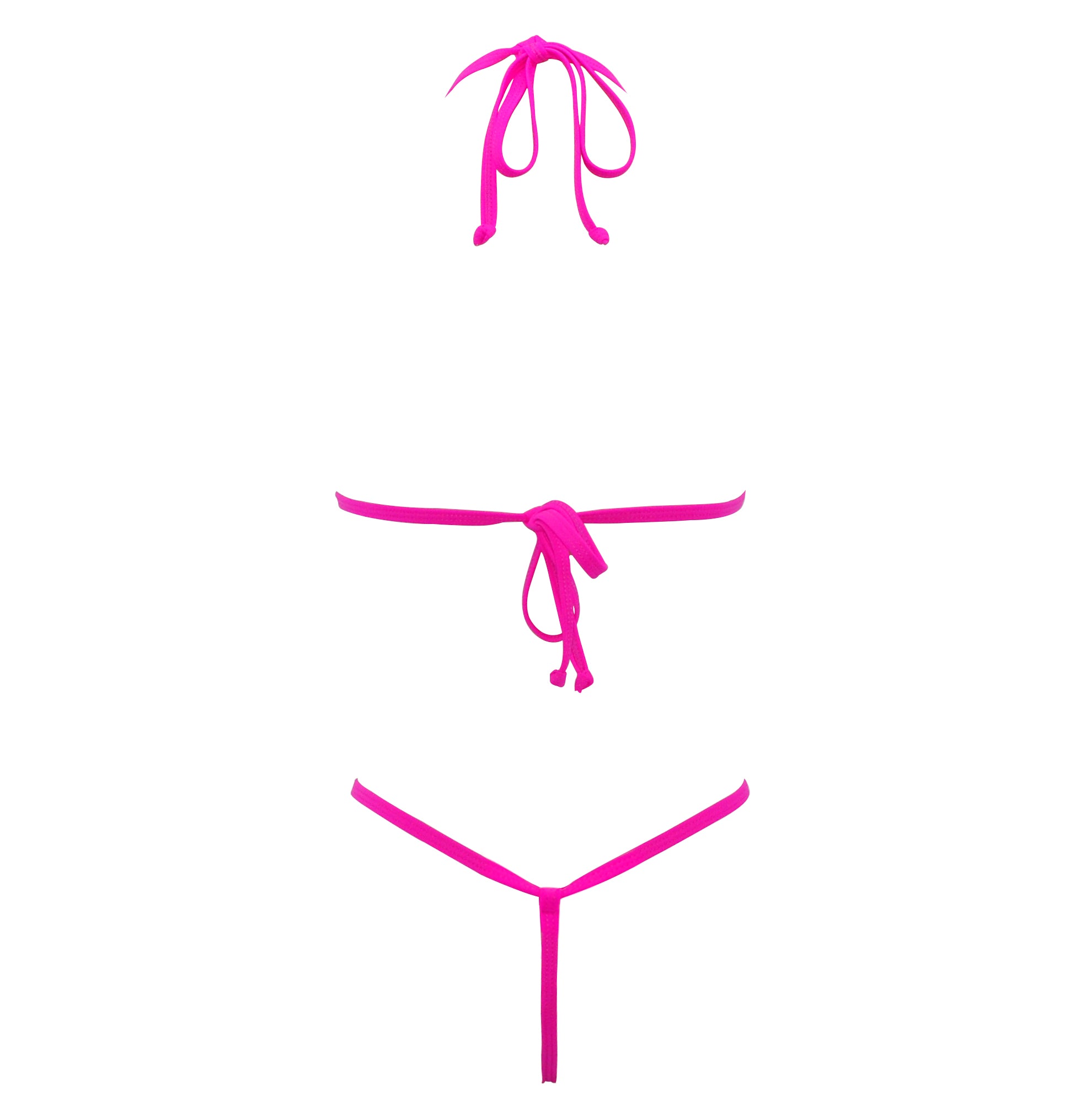 SHERRYLO Fuchsia Star G String Bikini Extreme Mini Slutty Crotchless Bikinis