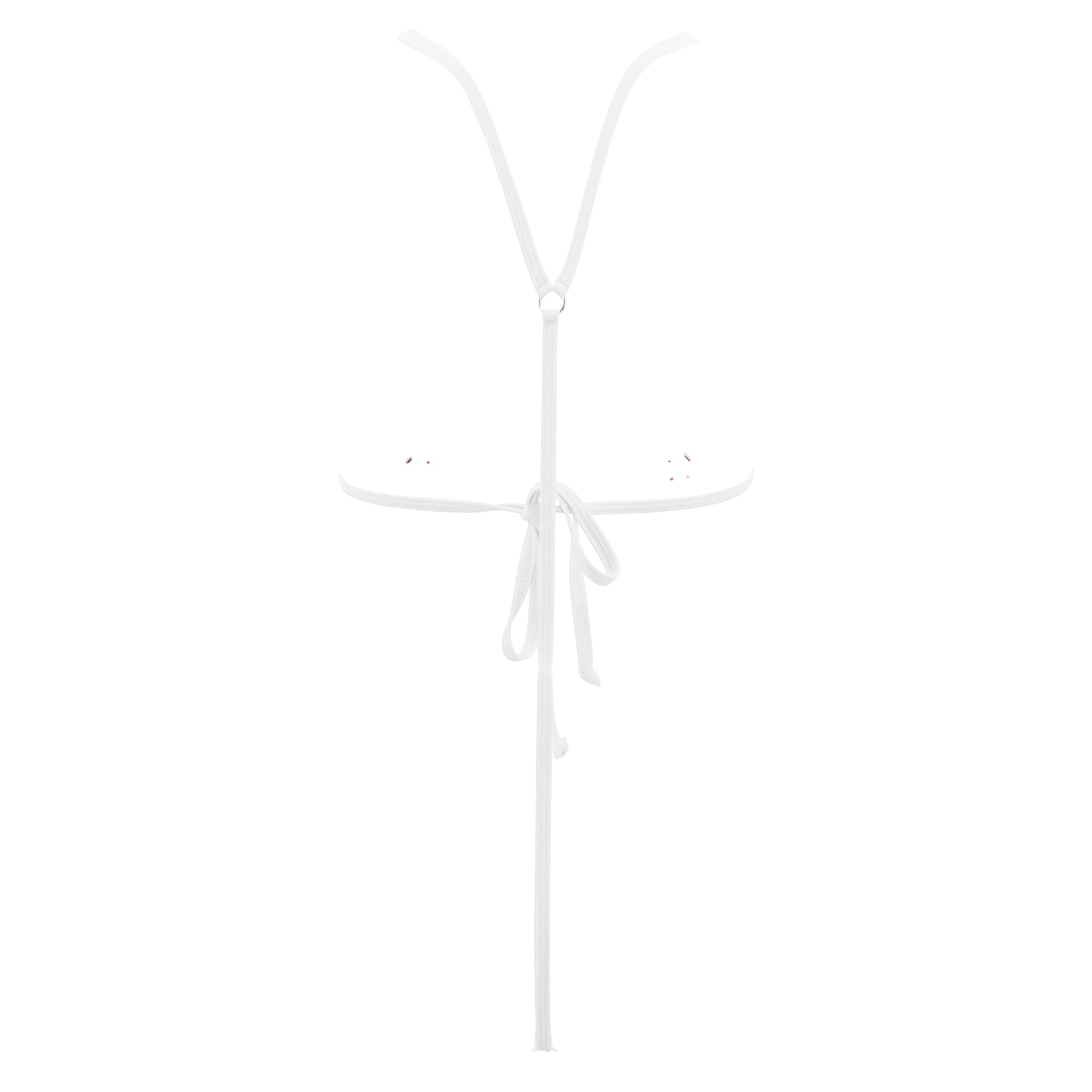 SHERRYLO Slingshot Bikini White Sheer Extreme Sling Bikini Mini Micro G String Bikini