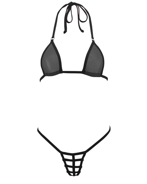SHERRYLO Black Sheer Extreme String Bikini Mini Micro G String Bikini micro bikini