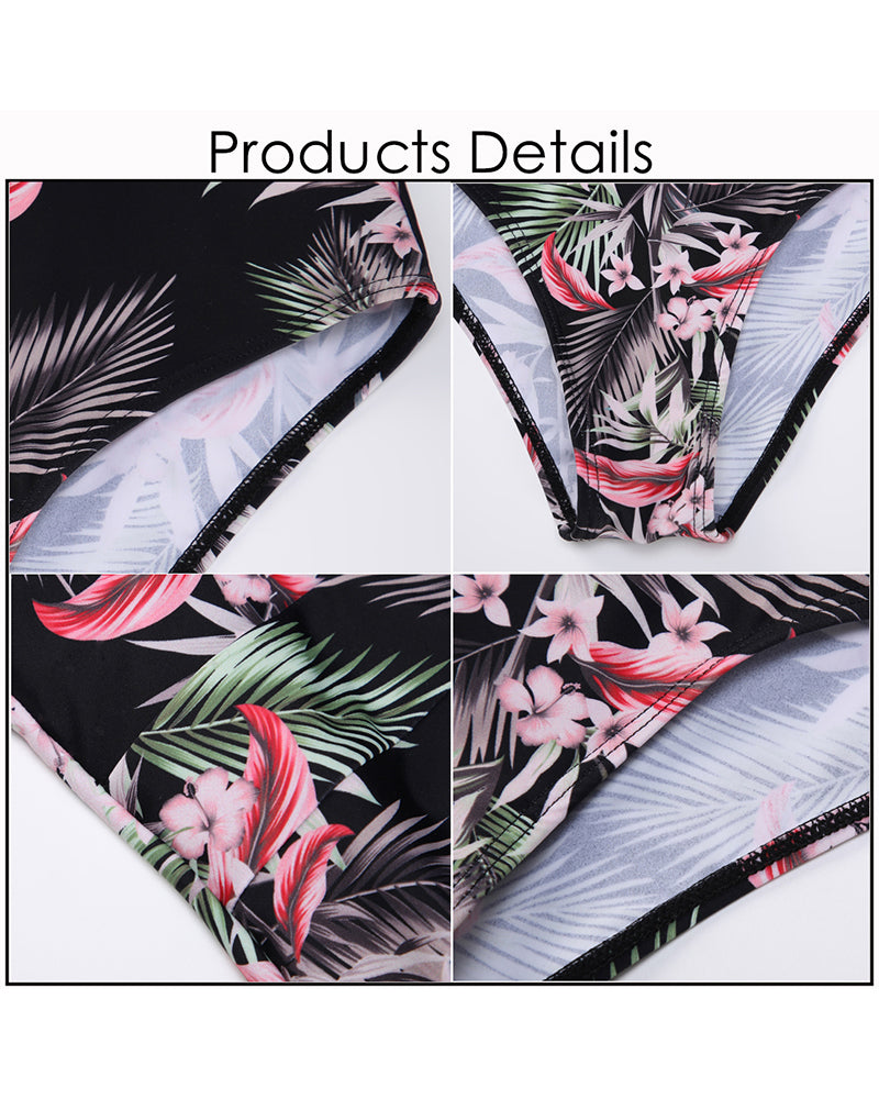 Vintage Floral One Piece Swimsuit