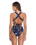 Yellow Printing One Piece Swimsuit for Women
