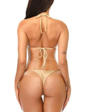Gold Classic Thong String Bikini
