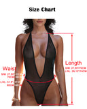 See Through Thong Bathing Suit for Women Sheer Monokini