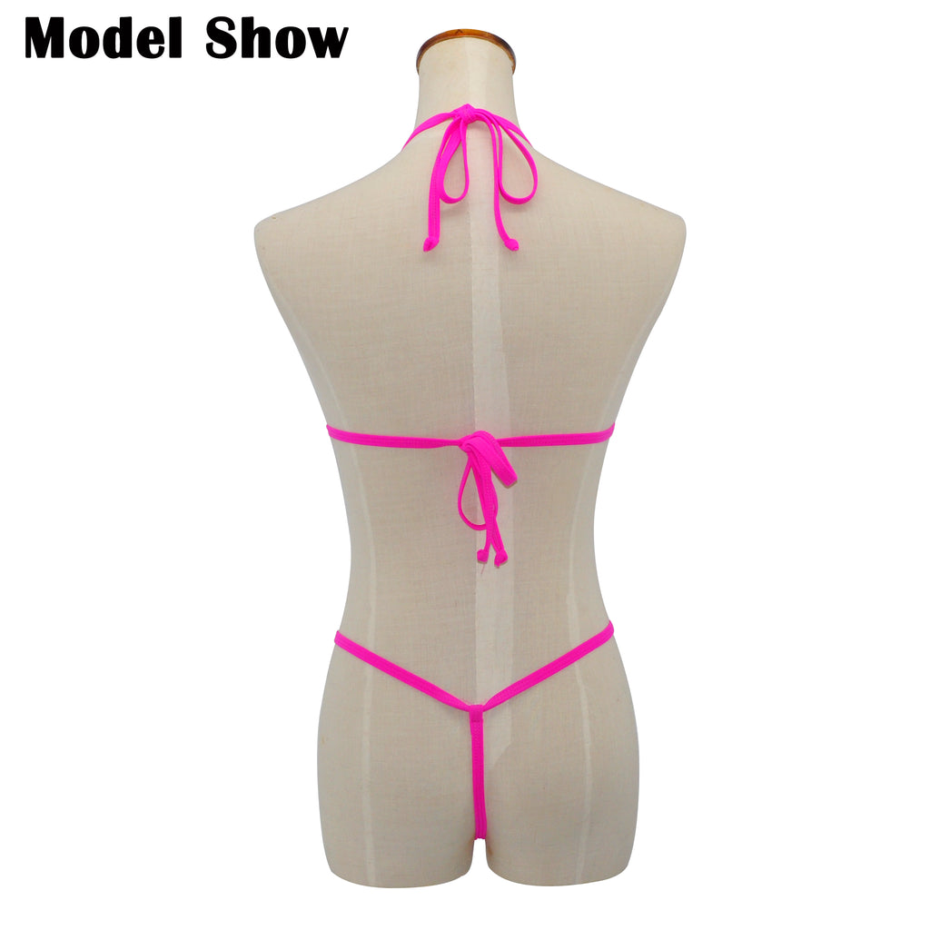 SHERRYLO Black Star Extreme String Bikini Mini Micro Crotchless G String Bikini