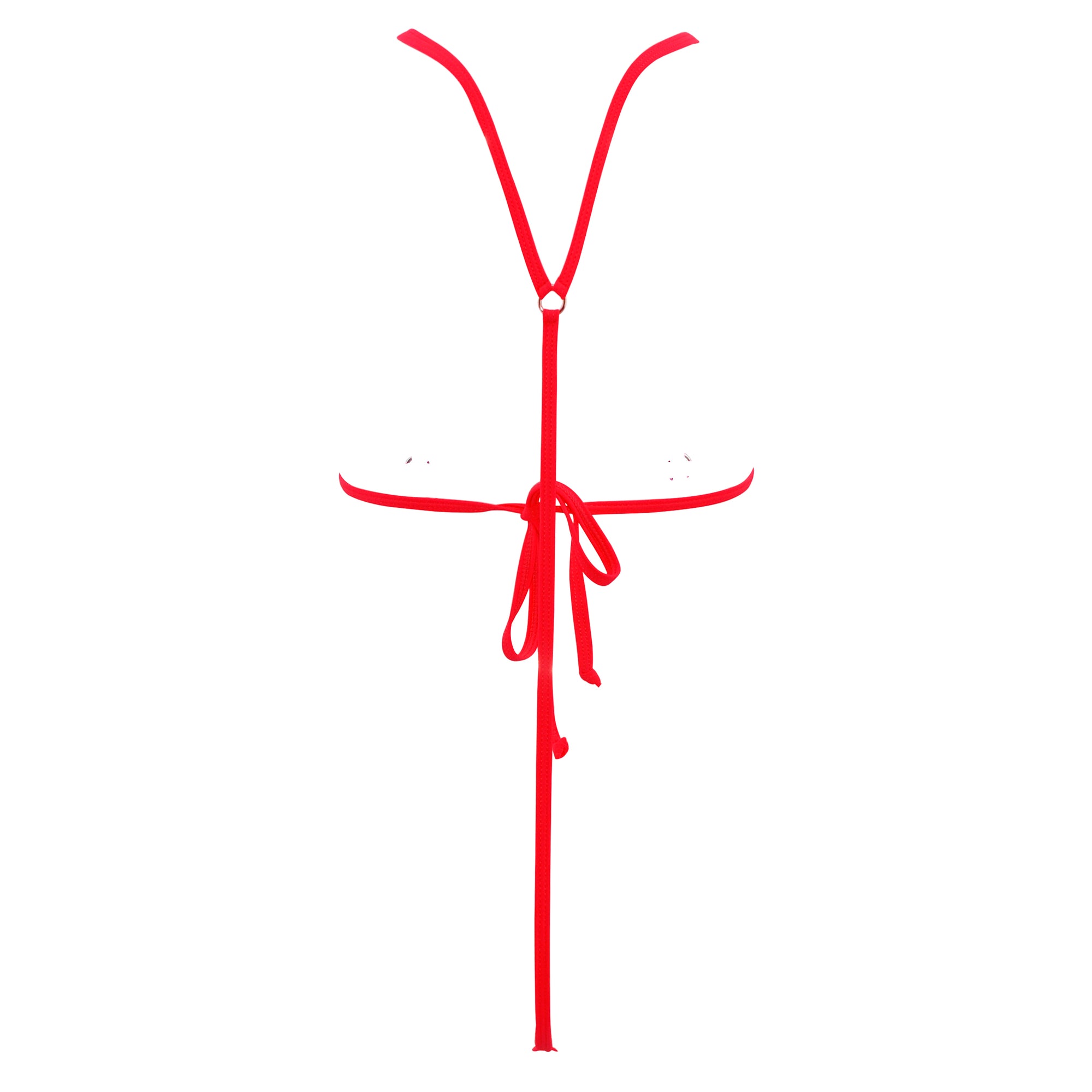 SHERRYLO Sling Bikini Red See Through Extreme Slingshot Bikini Mini Micro Crotchless G String Bikini