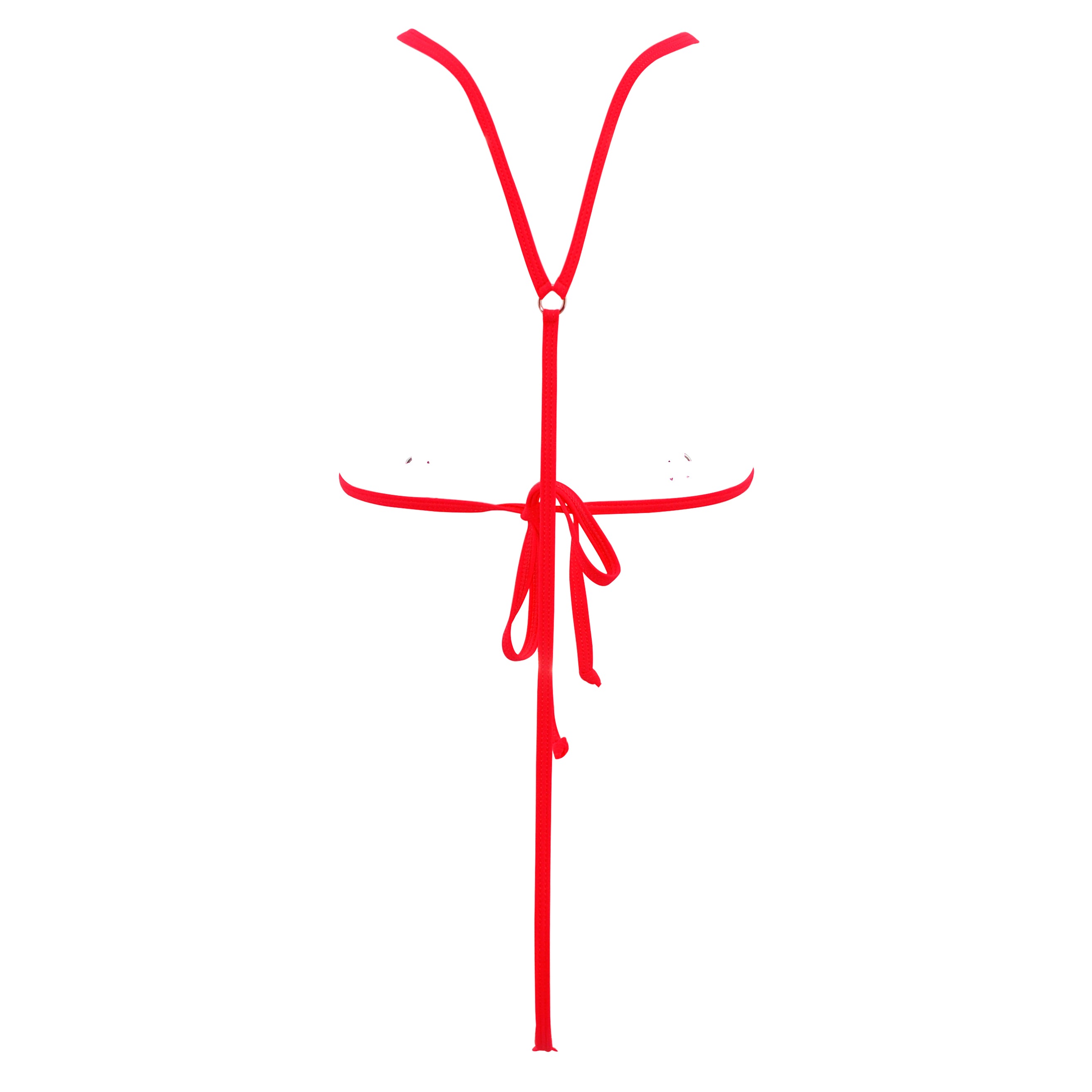 SHERRYLO Sling Bikini Red See Through Extreme Slingshot Bikini Mini Micro Crotchless G String Bikini