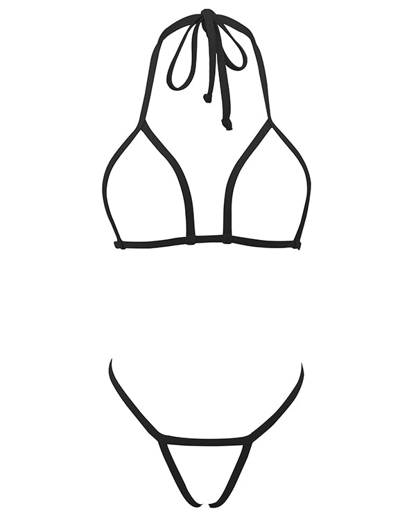 SHERRYLO Black Extreme String Micro Bikini (Customized Products Need 7days For Production)