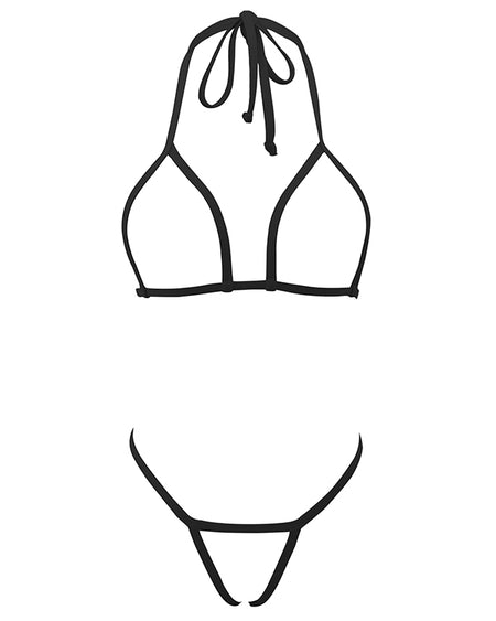 SHERRYLO White Sheer Sling Bikini Slutty Slingshot Bikinis