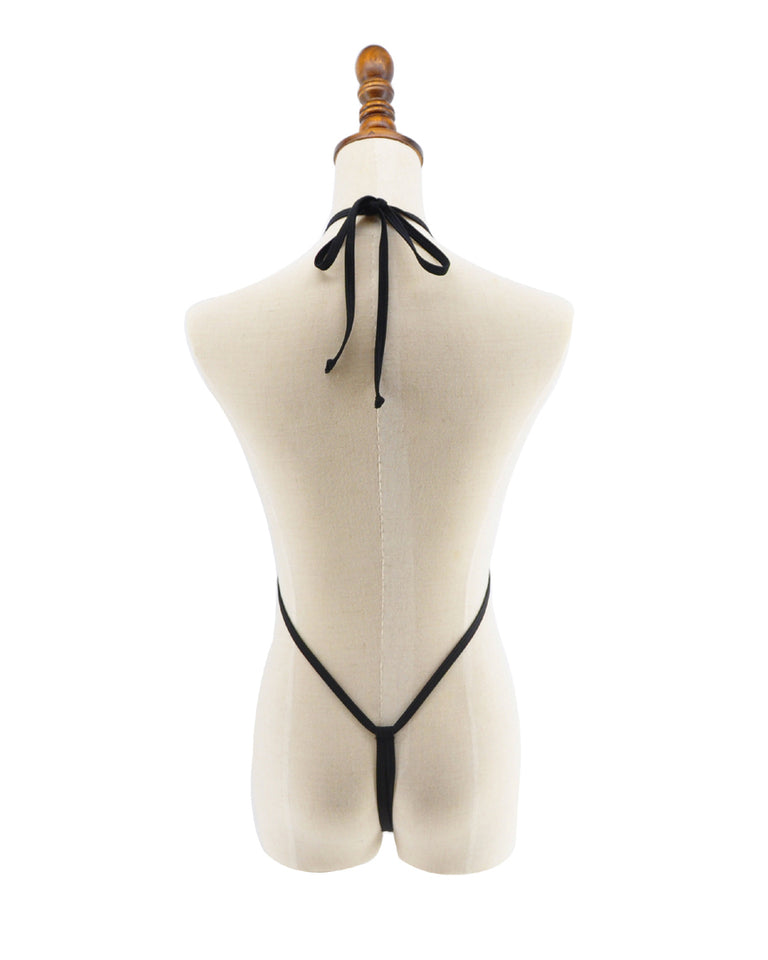 Black Micro Monokini Bikini G String – SHERRYLO Swimwear