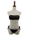 Fuchsia Black Sheer Micro Bikini Bandeau Top Mini Brazilian See Through Thong Bathing Suit