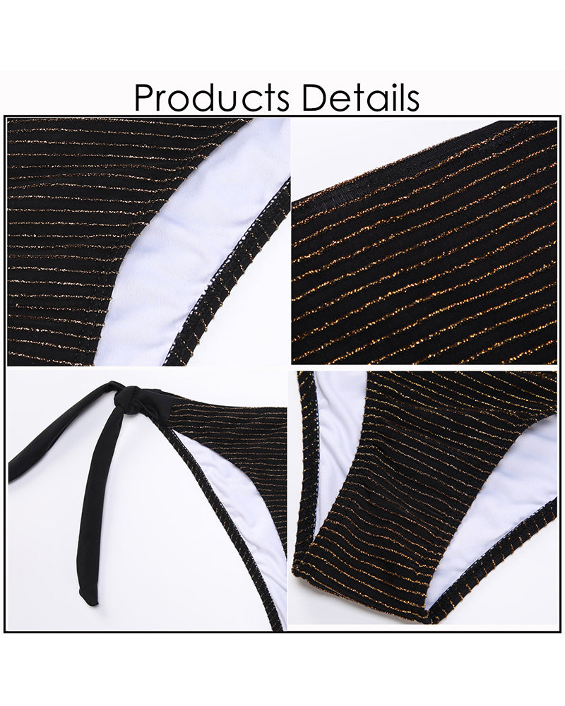 Black Triangle Bikini Womens Bathing Suits