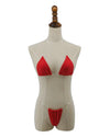 Fuchsia Micro Bikini Clear Strap Bikini For Women Thong Bathing Suit