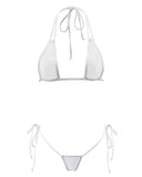 White Sheer Micro Thong Bikini