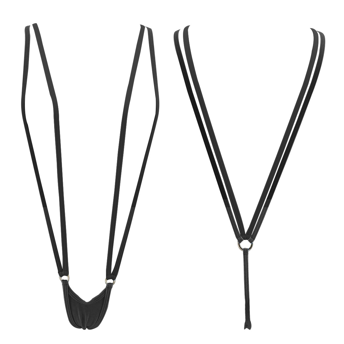 Black Slingshot Bikini Topless Extreme Micro Sling Bikini