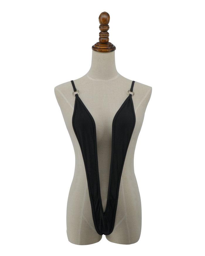 Orange and White Sling Bikini for Women Sexy Slingshot
