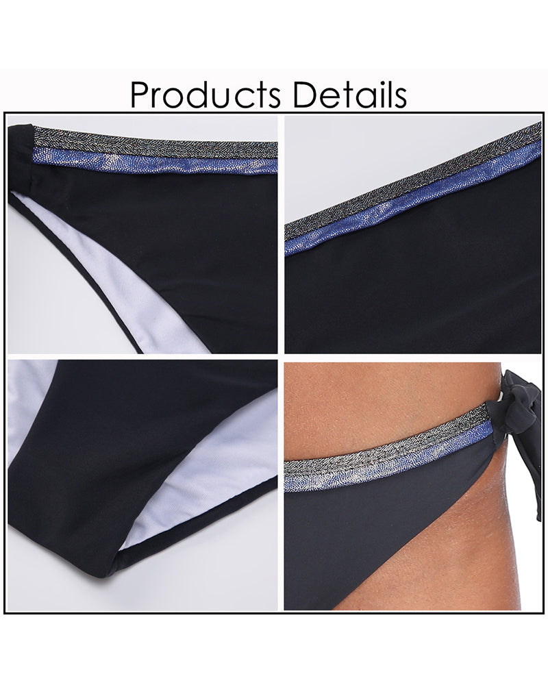 Halter Bikini Set with Triangle Top and Side Tie Bottom
