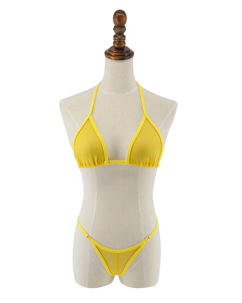 See Through Micro Bikini G-String Thong Sheer Bikinis Semi Transparent