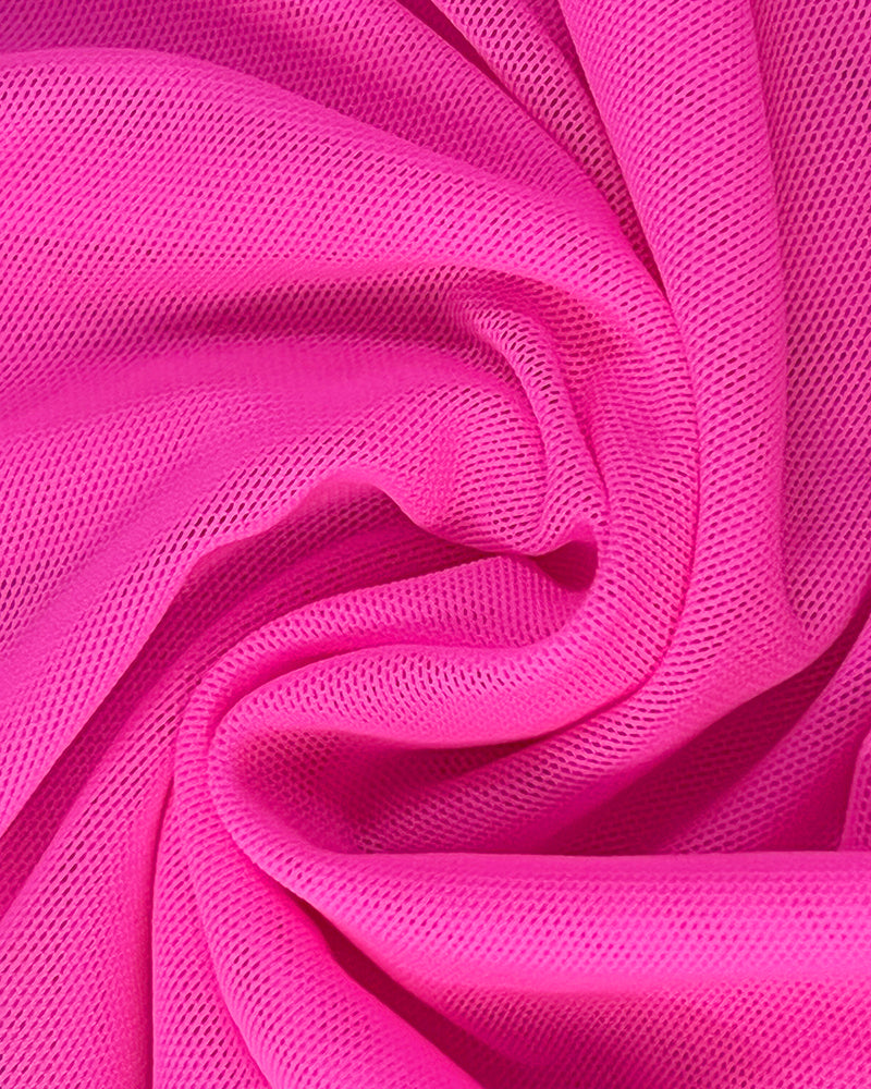 Pink Chartreuse Sheer Bodysuit Sheer When Wet Swimsuit High Cut See Through Teddy