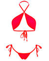 Red Sheer Mesh Bikini G String Bottom
