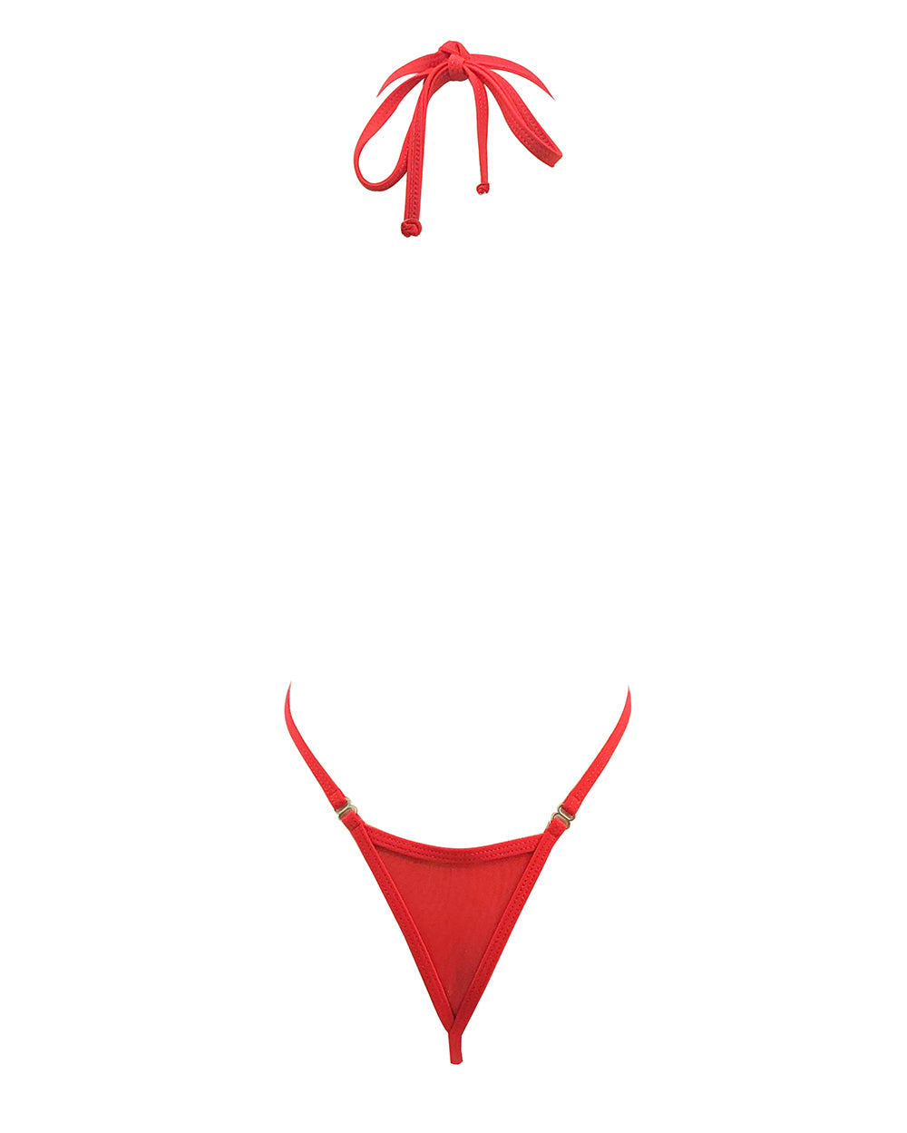 Red Sheer Monokini Bodysuit