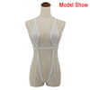 SHERRYLO Slingshot Bikini White Sheer Extreme Sling Bikini Mini Micro G String Bikini