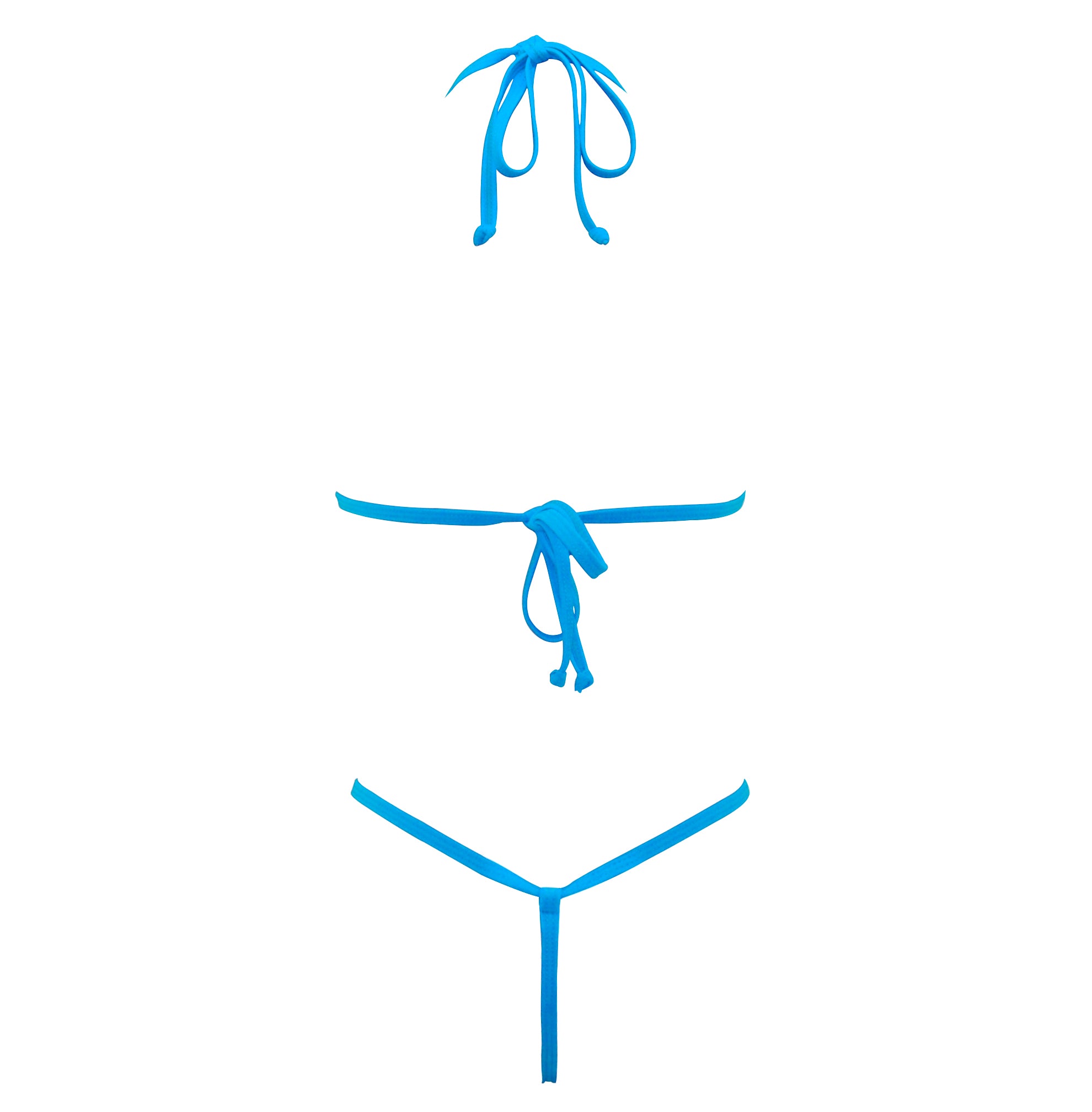 SHERRYLO Turquoise Star Extreme Micro Bikini Mini Slutty Crotchless G String Bikinis