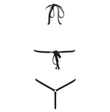 SHERRYLO Black Spider Extreme One Piece String Bikini