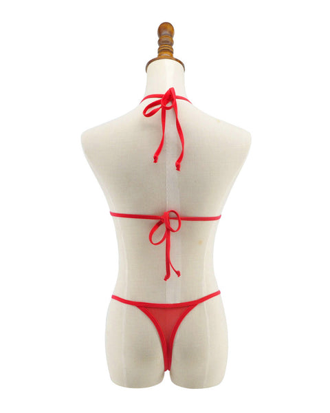 Red Sheer Bikini Swimsuit for Women